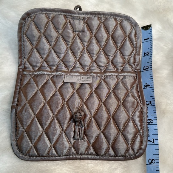 Brighton “Your True Color" Quilted Cosmetic Bag Travel Jewelry Pouches khaki - Picture 5 of 6